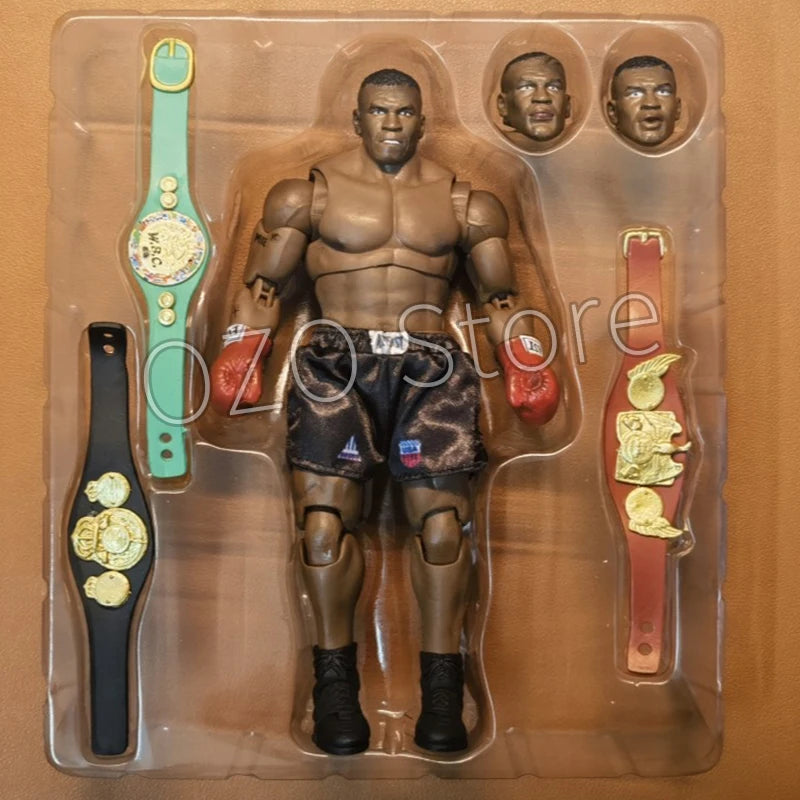 ST Boxer Champion Ali Tyson Action Figure King of Fighters Gold Belt Collection PVC Movable Figurine Ornaments Model Toys 18CM