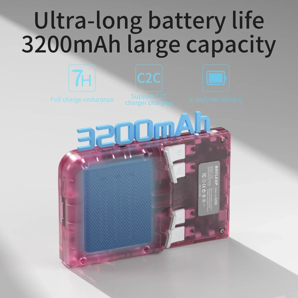 BATLEXP AMPOWN G350 Handheld Game Players 3.5 Inch IPS Portable Console Retro Video Game Consolas 3200mAh Linux Mini WIFI C2C