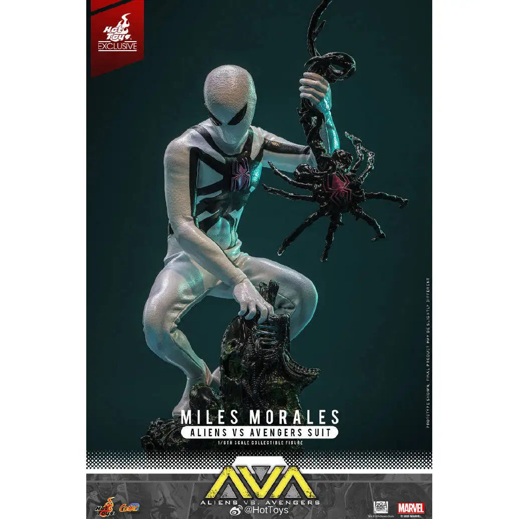Hot Toys CMS027 Marvel Miles Morales Aliens vs Avengers Suit 1/6th Scale Collectible Action Figure Exclusive Limited