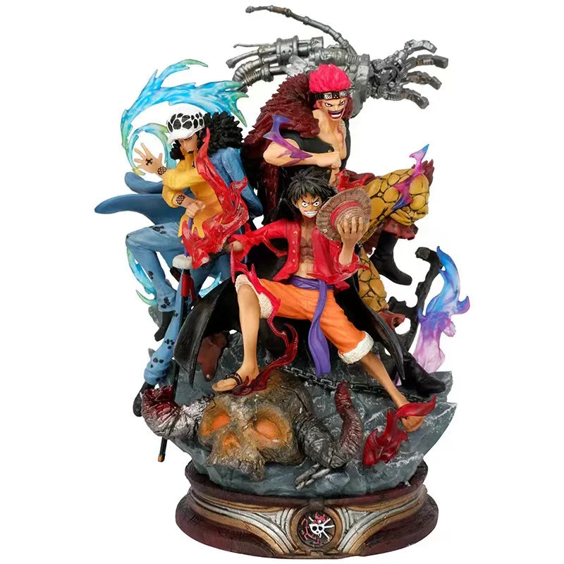 22cm One Piece Anime Figure Figurine Three Captain  Kid Law Luffy Action Pvc Model Statue Doll Collection Decoration Toys Gifts