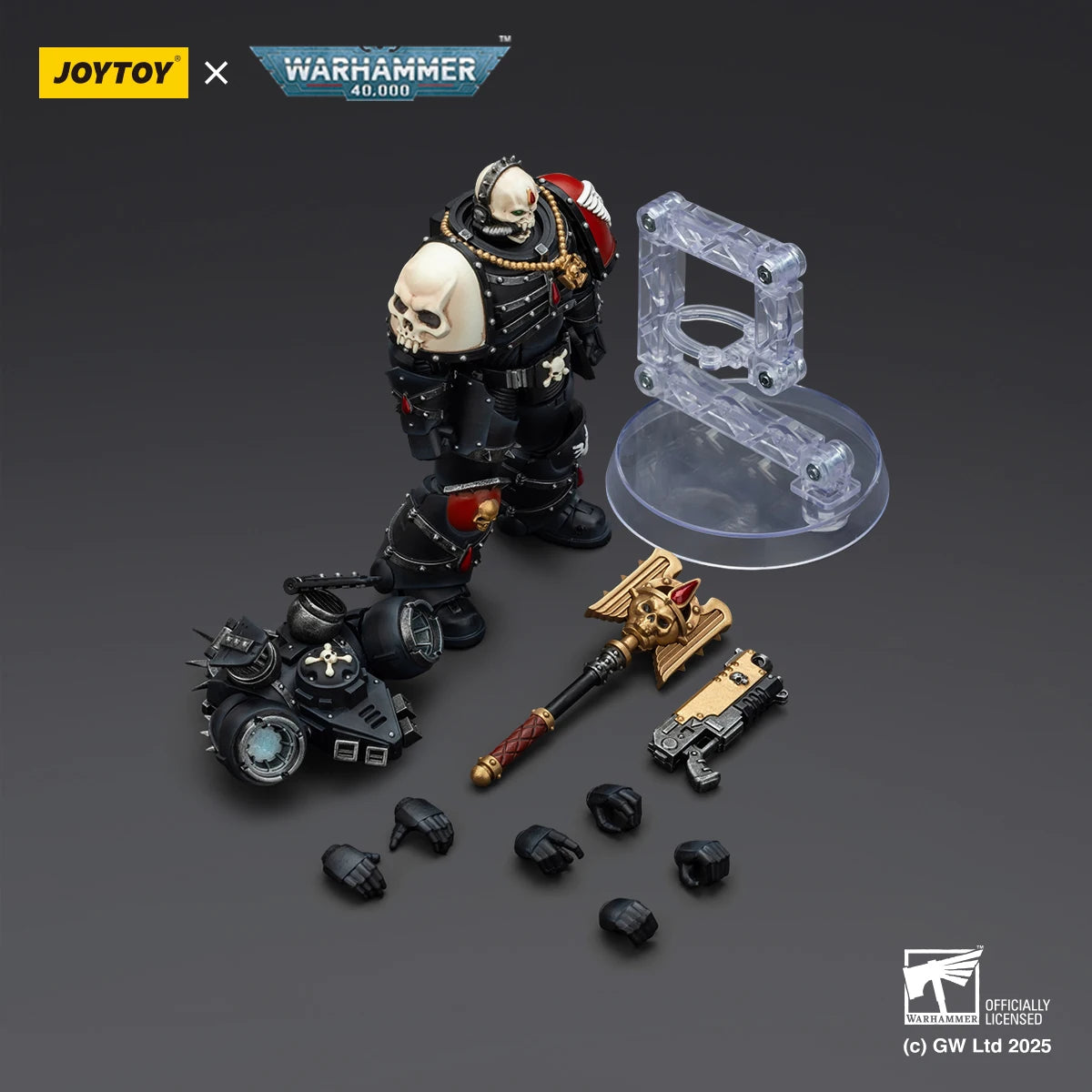 【MT】JOYTOY Warhammer 40K Blood Angels Lemartes with Jump Pack Blood Crozius and Absolver Bolt Pistol 1/18 Action
