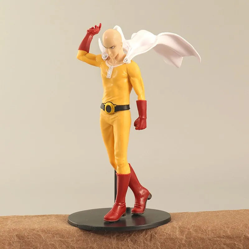 18CM Аниме Фигурка ONE PUNCH-MAN Фигура Плешив Сайтама Тацумаки Изправена Фигурка Модел Играчка Статична Колекция Настолни Орнаменти PVC
