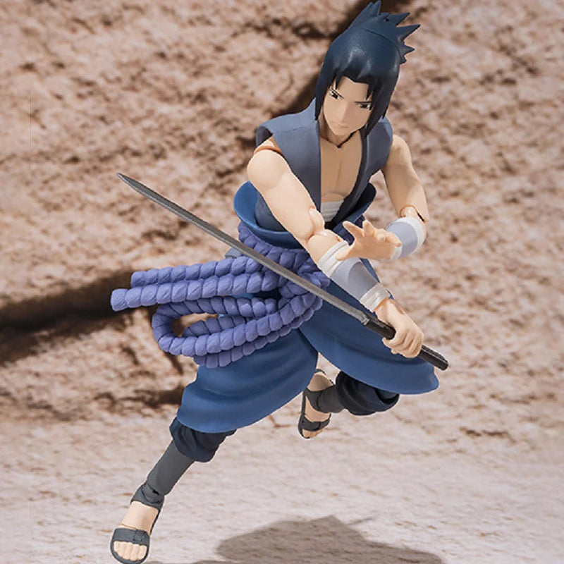 14cm Shf Naruto Shippuden Figures Uchiha Sasuke Action Figure PVC Collectible Ornaments Anime Sasuke Movable Model Toys Gifts