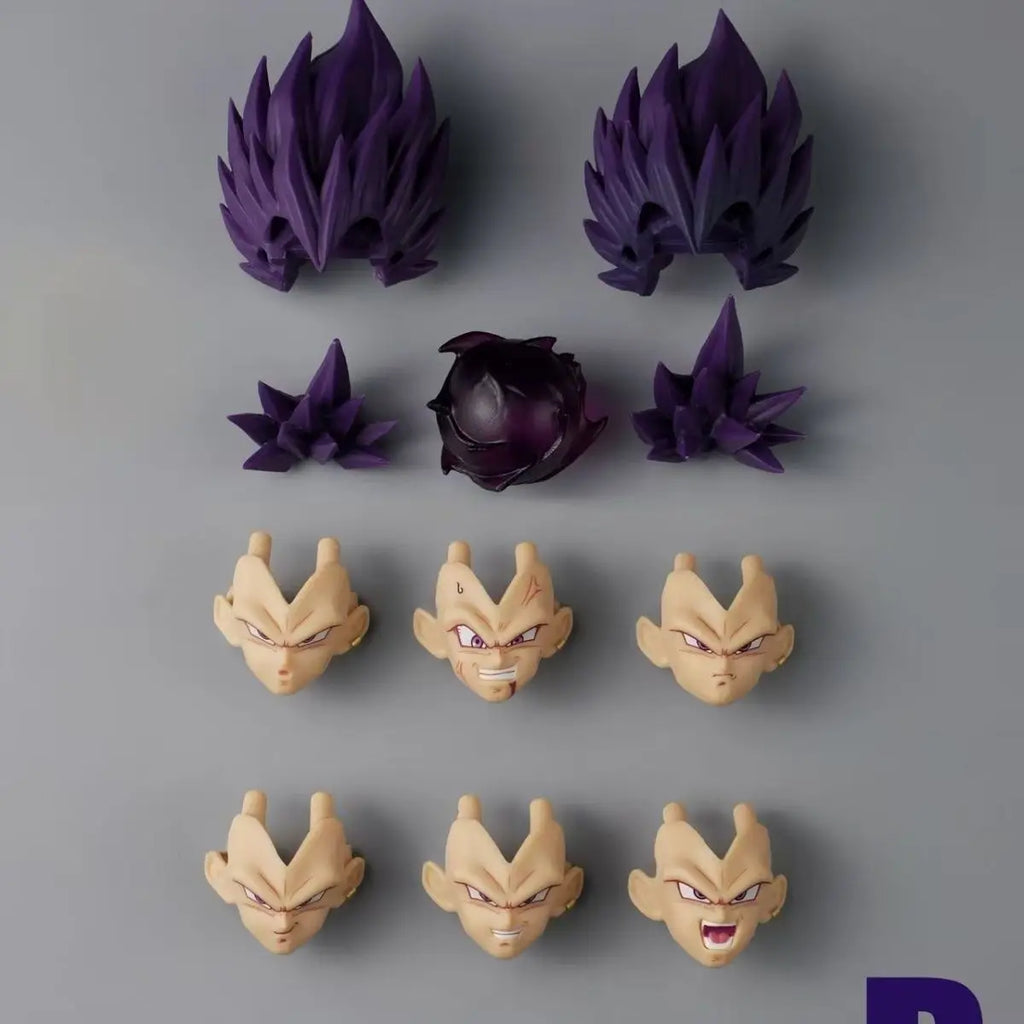 Air&Oq Studio Dragon Ball Z Vegeta Head Accessories Kit Figure Shf Super Saiyan Ssj Majin Vegeta  Action Figures Toys Gifts