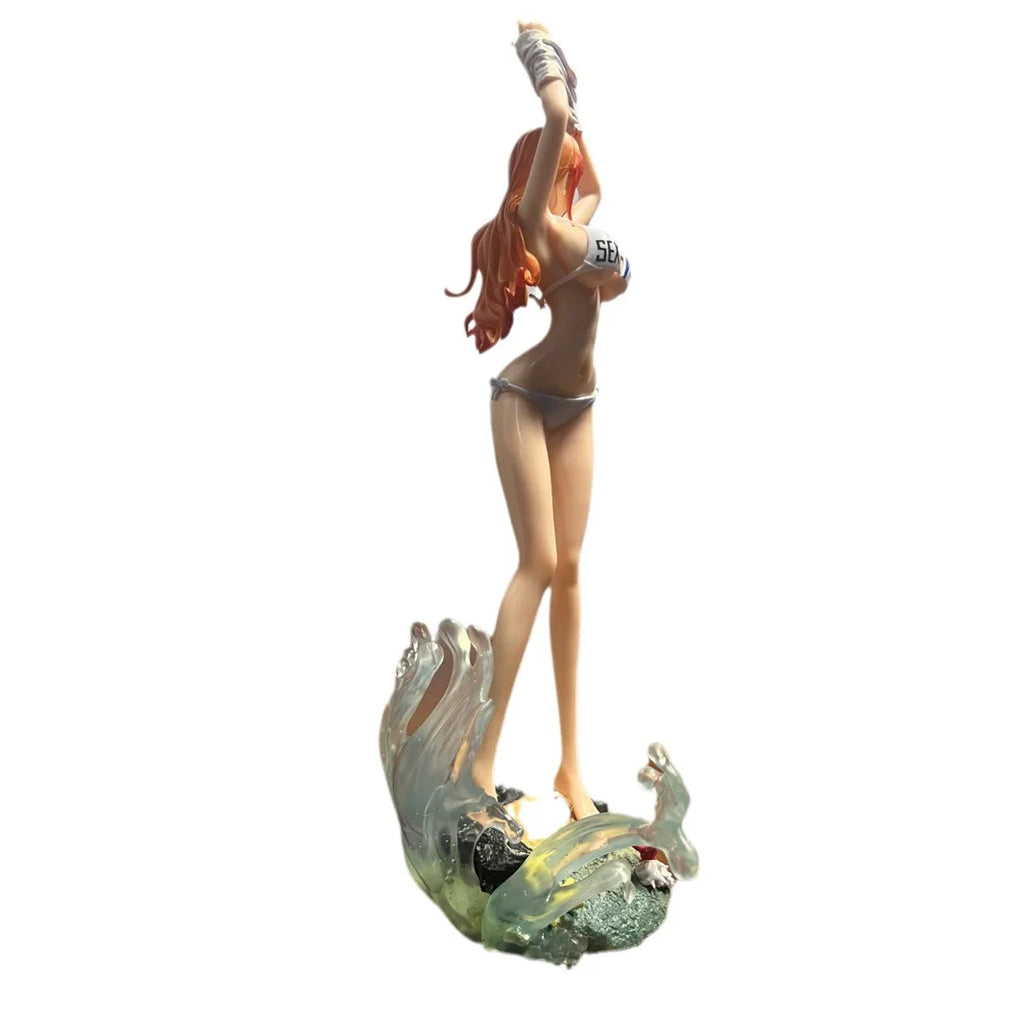 25cm One Piece Anime PeripheralSwimsuit Nami Figure Tabletop Doll Model Toy Decoration Collection Birthday Gift