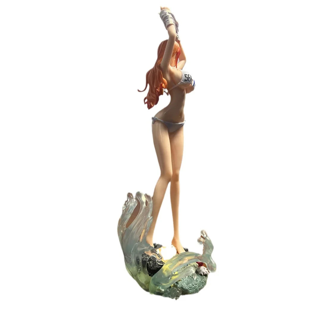 25cm One Piece Anime PeripheralSwimsuit Nami Figure Tabletop Doll Model Toy Decoration Collection Birthday Gift