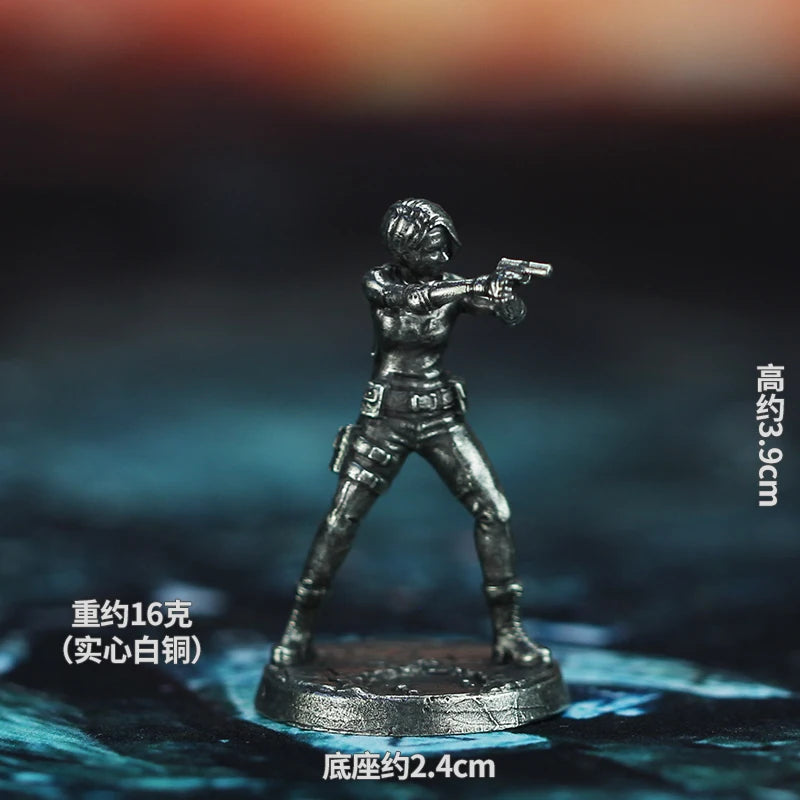 Metall Kupfernickel Resident Evil Soldat Modell Actionfiguren Brettspiel Stück Statischer Zustand Miniatur Ornament Zubehör Spielzeug