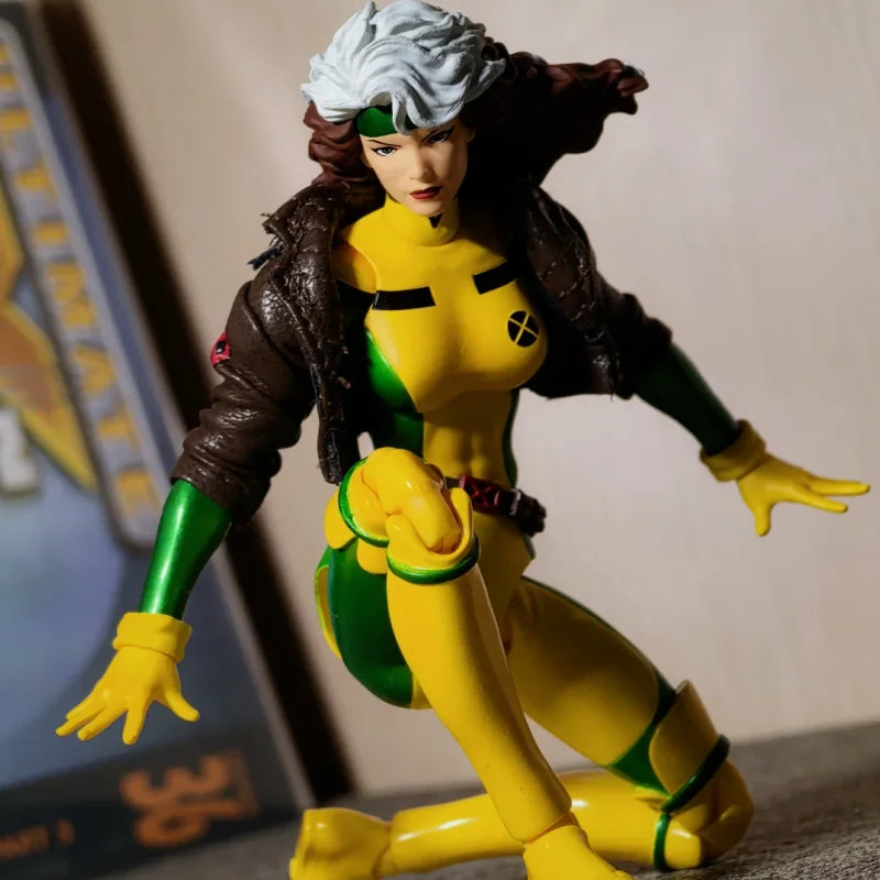 Medicom Toy Mafex No242 Xmen Rogue Comic Ver 1 12th Scale Action Figure With Extra Heads And Hands Marvel Collection Model Toy