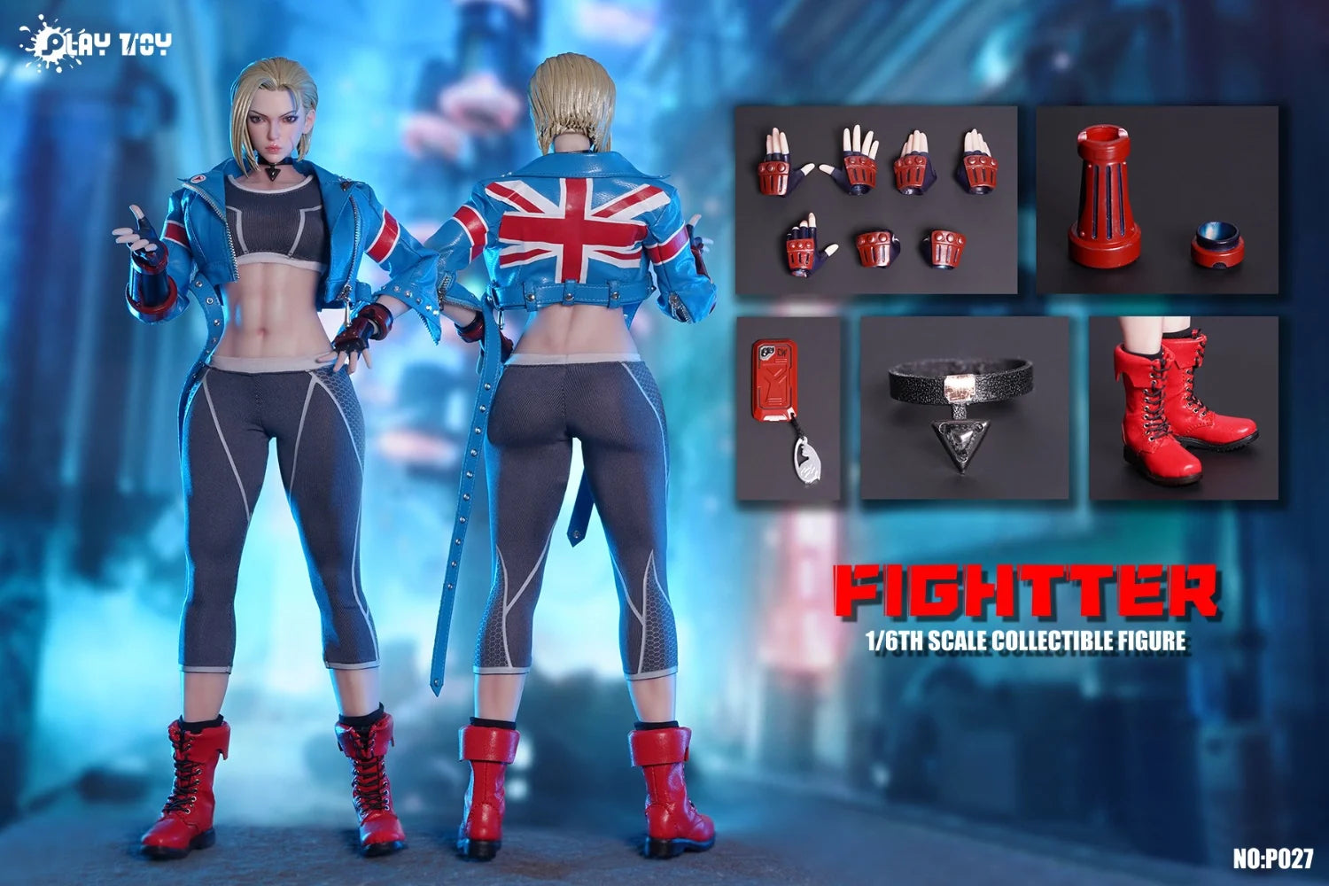 PLAY TOY Nr.: P027 1/6 Scale Fighter Girl Cammy Komplettset Bewegliche Puppe 12'' Weibliche Actionfigur Modellspielzeug