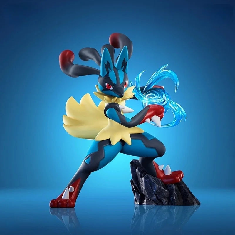 Pokemon Anime Action Figures Mega Lucario Funism Original Genuine Home Model Figurine Desktop Collect Ornaments Toy Gift