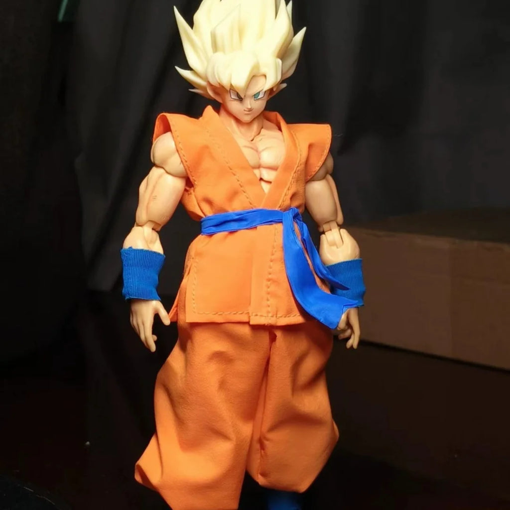 Dragon Ball Z Shf Anime Handmade Son Goku Practice Clothes Built In Iron Wire Is Suitable for 1/12 Toy Not including toys