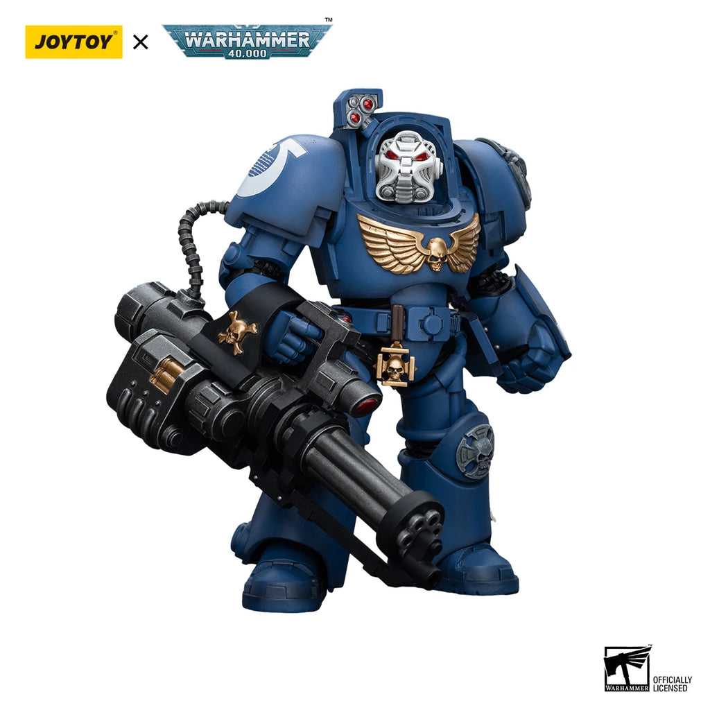 JOYTOY Warhammer 40K 1/18 Action Figures Ultramarines Terminator Squad Storm Bolter Assault Cannon  Anime Model Toys Gift