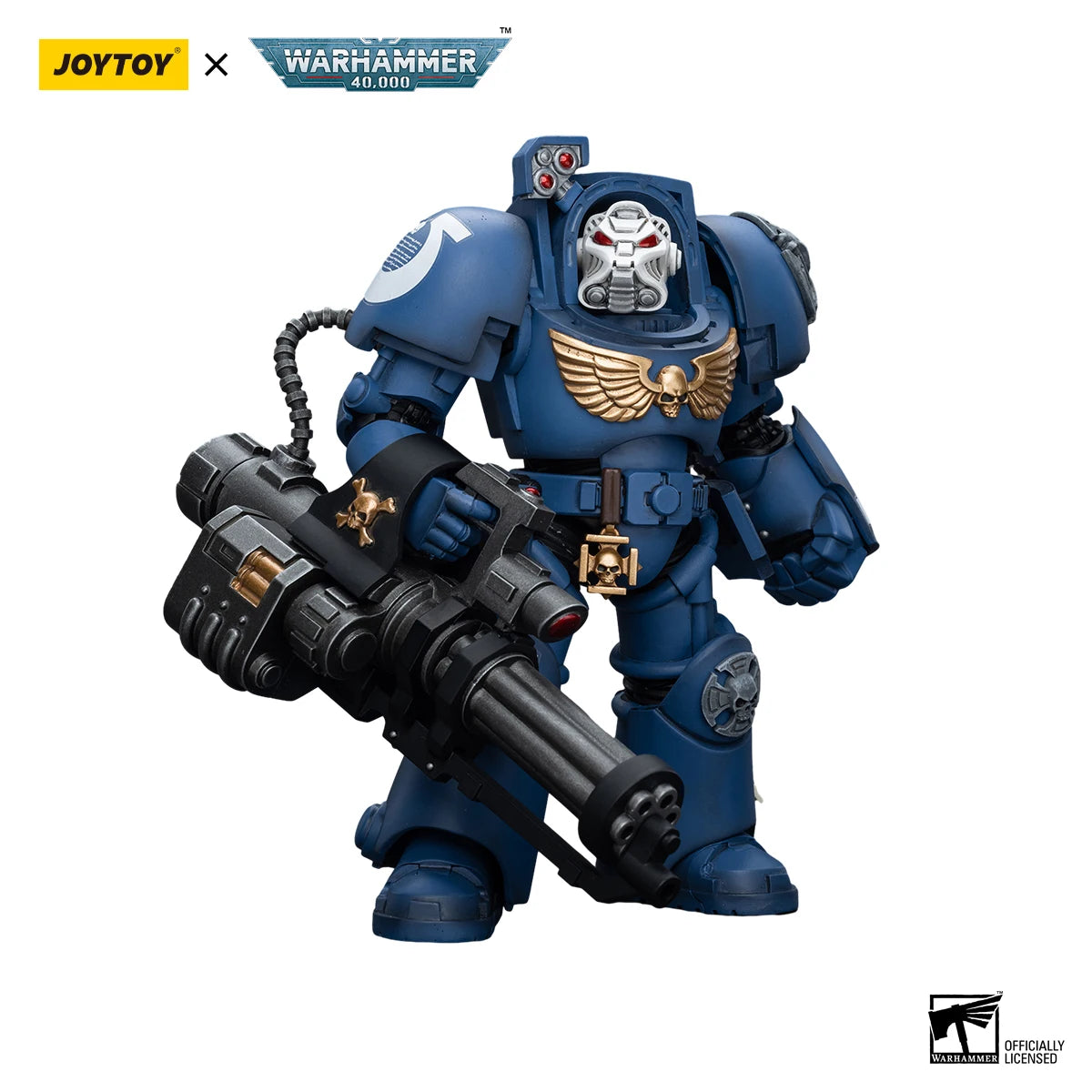 JOYTOY Warhammer 40K 1/18 Action Figures Ultramarines Terminator Squad Storm Bolter Assault Cannon  Anime Model Toys Gift