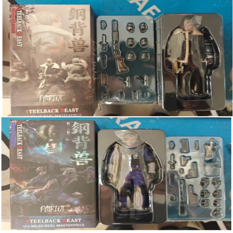 In Stock! Patriot Studio 1/12 Resident Evil Steelback Leon Movable Clothes Doll Soldier Figure Gift Collection