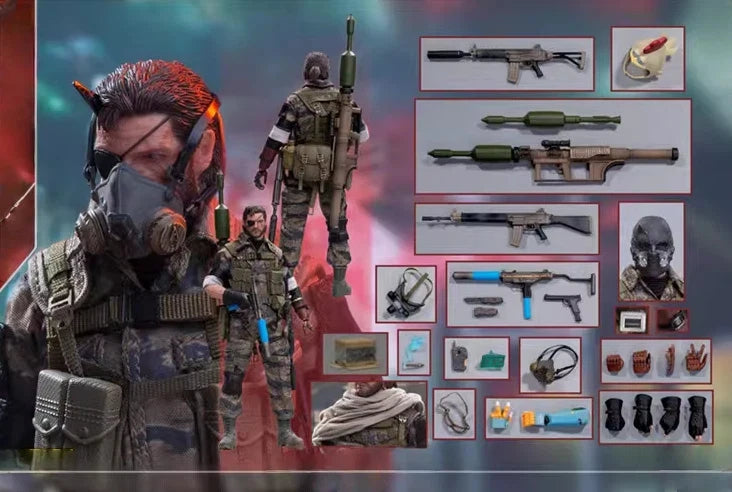 Metal Gear Solid The Phantom Pain Ishmael 1/12 Old Snake Action Figure Desktop Ornament Birthday Gift