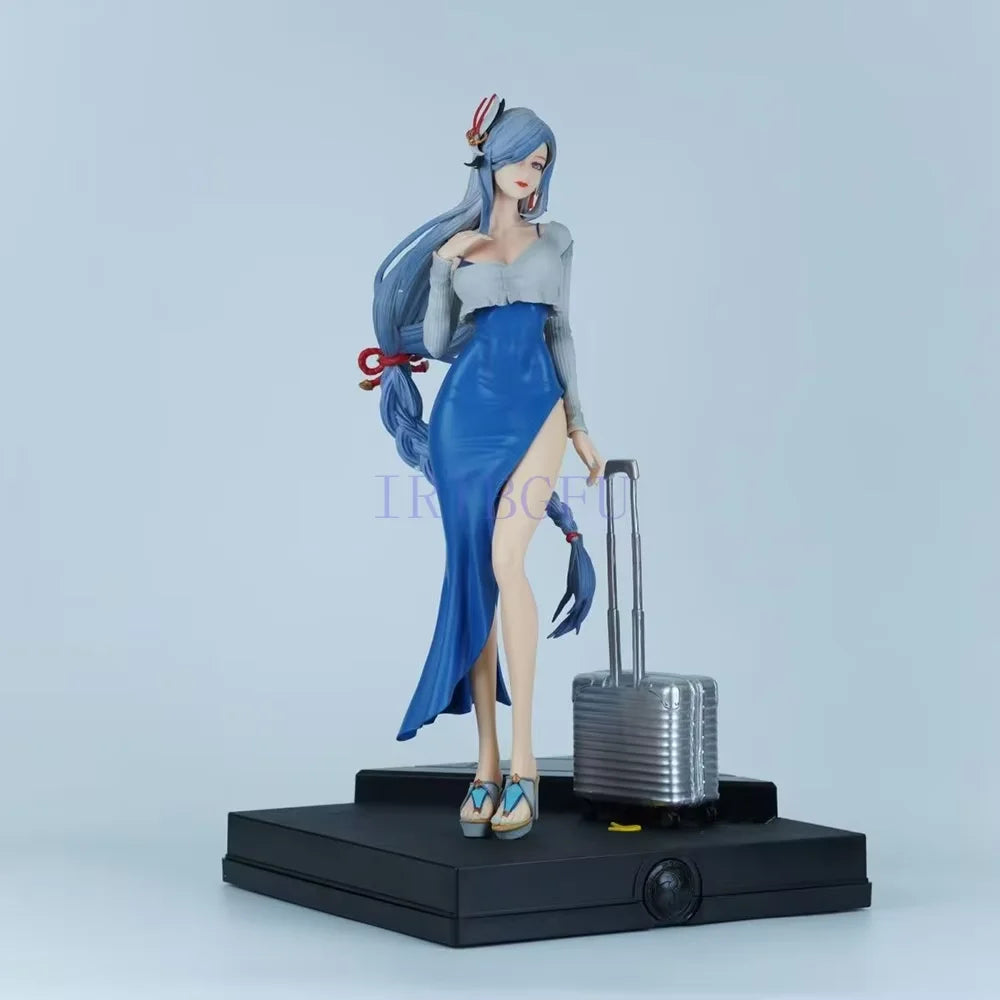 Black Diamond Shenhe Big Scale Anime Figure 48CM Tall PVC Painted Statue Desktop Decor Collectible Model For Genshin Impact Fans