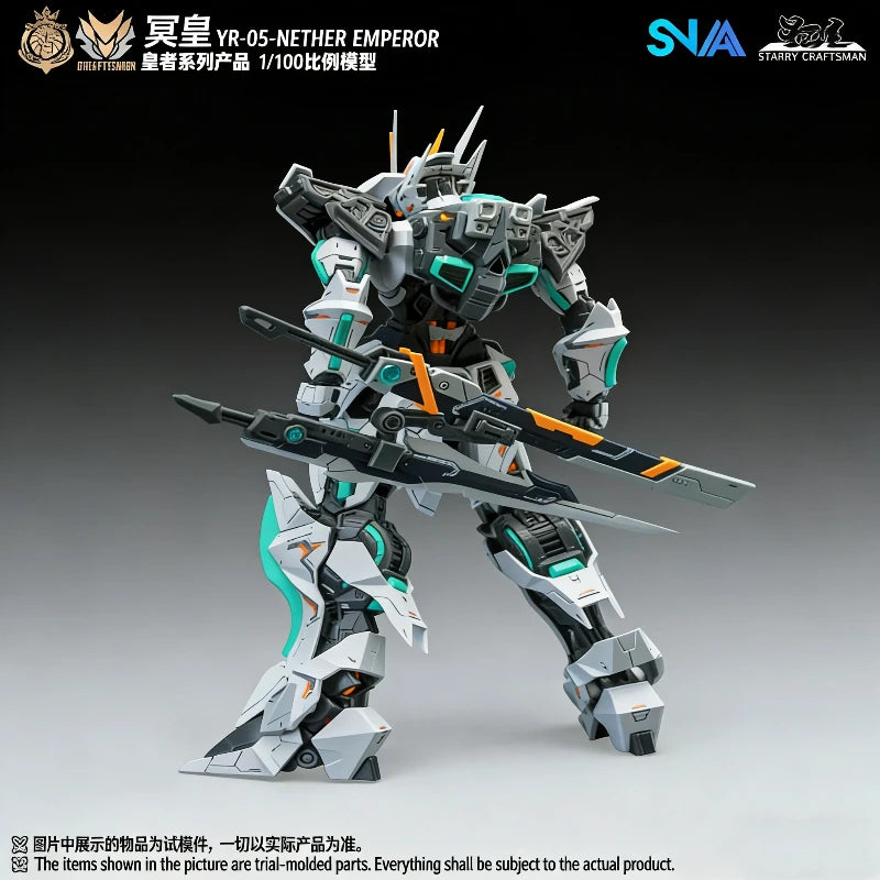 SNAA MG 1/100 YR-05 Nether Emperor Plastic Model Kit Assembly Mecha Toy Action Figure With Water Decals Anime Ornament Boy Gift
