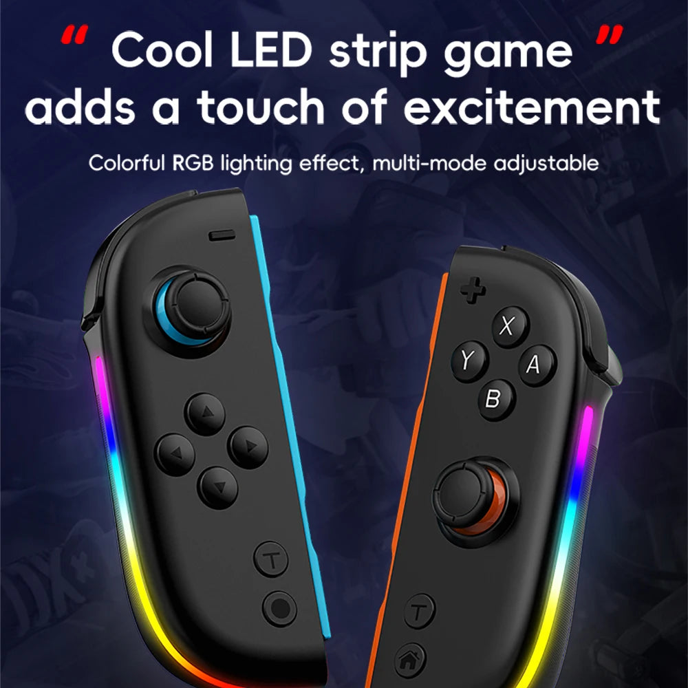 JOY 05 Wireless Bluetooth Game Joystick For Nintendo Switch L/R RGB Lights Controller Wake Up Montion Sensing Gamepad Joycon