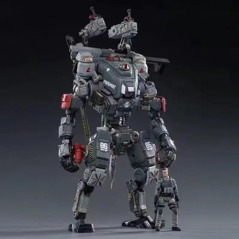Official Genuine Joytoy Mecha, Steel Bone Robot Toy, Full Articulation Indust Equipped  Military Style Collectible Action Figure