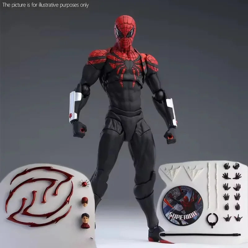 New Spider Man figurine model high-quality PVC black red Spider Man chaotic toy anime style action dolls for collection and gift