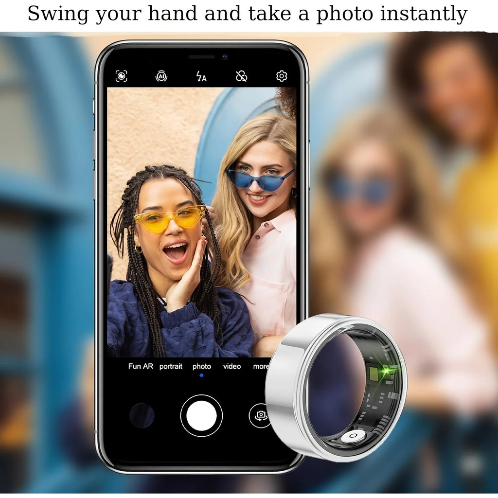 Smart Ring, Schlaftracking, Bewegungsüberwachung, Kompatibel mit iPhone und Android, Smartes Geschenk, Geeignet für Frauen und Männer