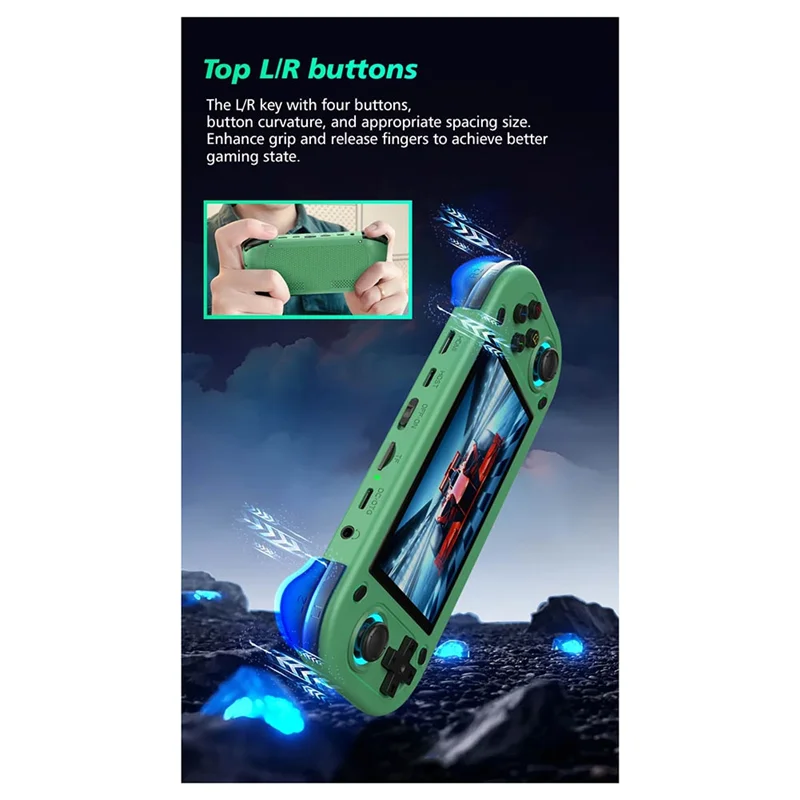 ABAC-R43S Retro-Handheld-Videospielkonsole Open Source Linux-System 4,3-Zoll-IPS-Bildschirm Tragbarer Pocket-Videoplayer