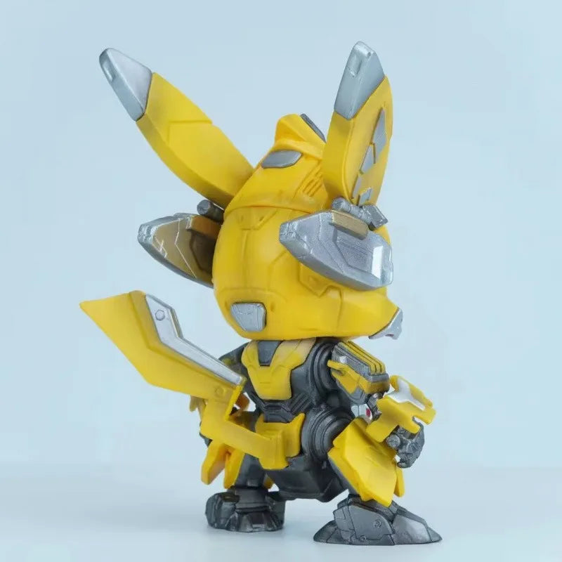 Pokemon Pikachu COS Transformers Bumblebee Doll Decoration Anime Action Figure Cute Toy Q Figural Decoration Model Birthday Gift