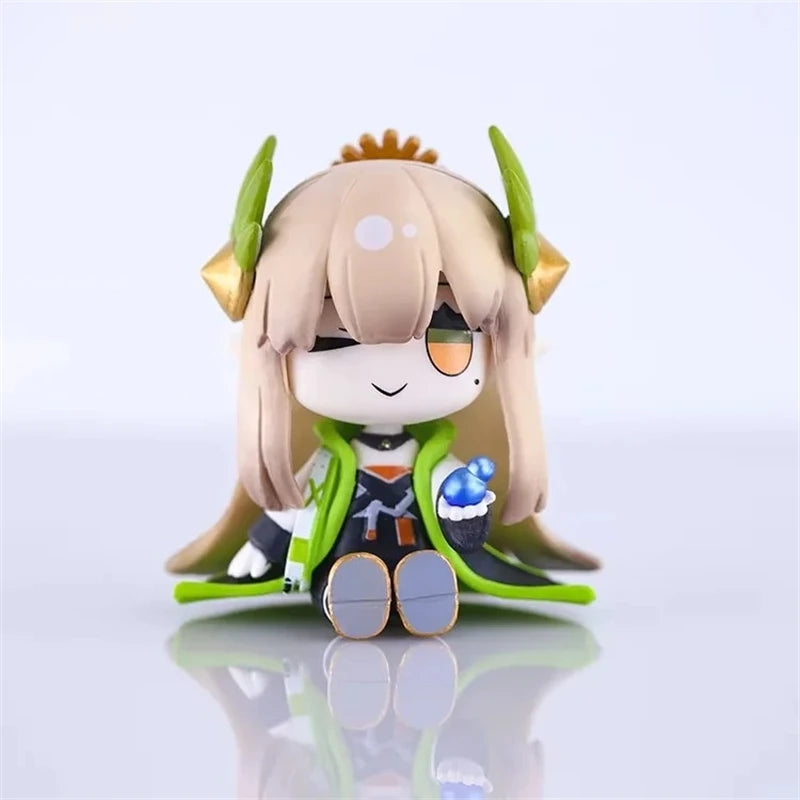 Arknights Chibi Version Super Deformed Sitting Pose PVC Anime Figure Statue Desktop Decoration Gift Collection