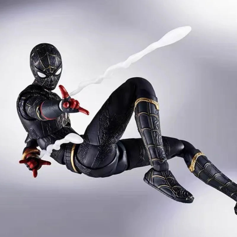In Stock Bandai S.h.figuarts Shf Spiderman：far From Home 4 Battle Suits Iron Spider Action Figures Collection Hobby Toy Gift