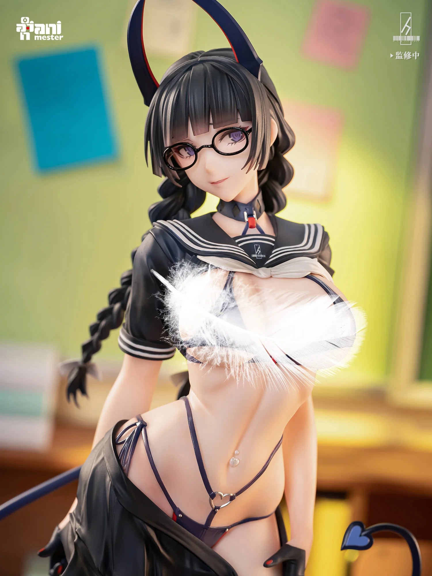 AniMester Anime Figure Succubus Class President Disciplinary Committee Member Rinai With Follow Eyes Desktop Decoration Model