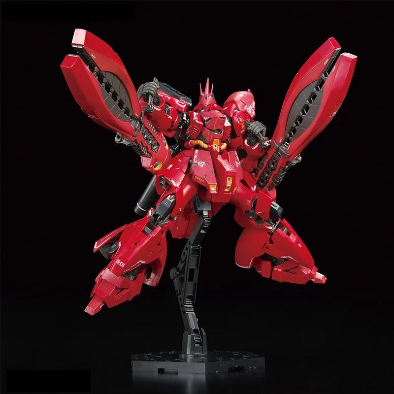 Bandai Genuine MSN-04FF SAZABI RG GUNDAM SIDE-F Anime Action Figure Robot Periphery Assembly Model Toys Ornaments Gift Children