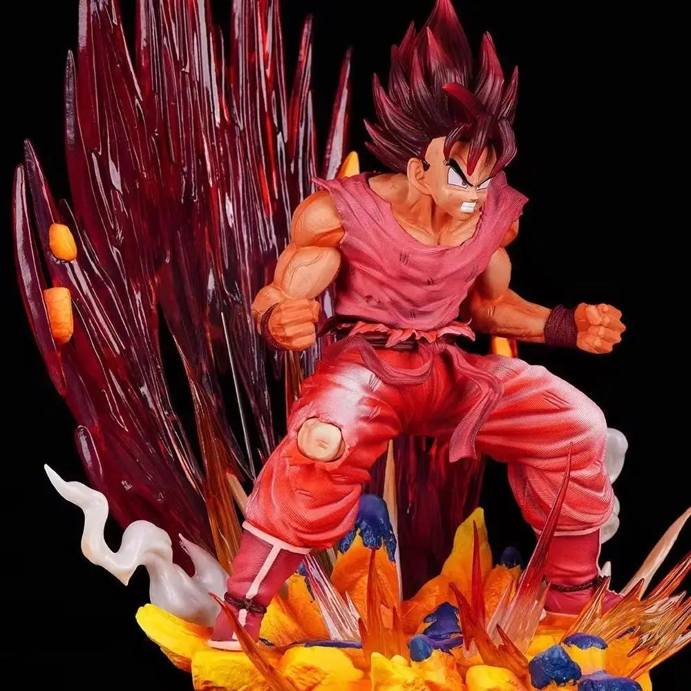 Goku Kaioken  Dragon BallZ The Fourth Form SSj3 Broly 14.96Inch/36cm Can Move Roar Anime PVC Outbreak Figure Toys Gifts