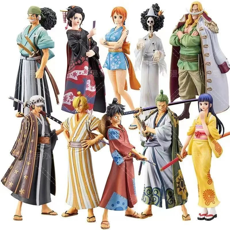 Anime One Piece Luffy Zoro Chopper Nami Brook PVC Figure Collection Model Room Decoration Ornaments Children's Toys Gifts