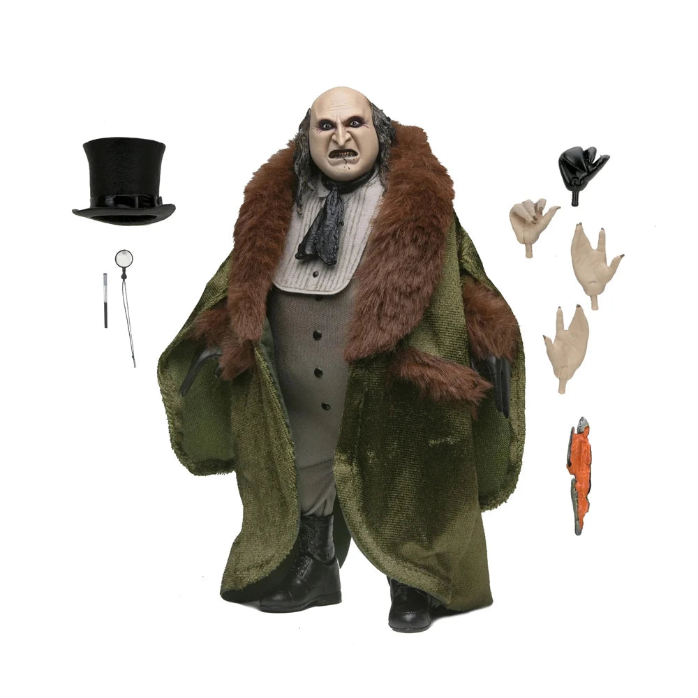 NECA Toys Batman (1989 Film) & Batman Returns Batman/Catwoman/The Penguin 8" Clothed Action Figure Model Doll Garage Kit