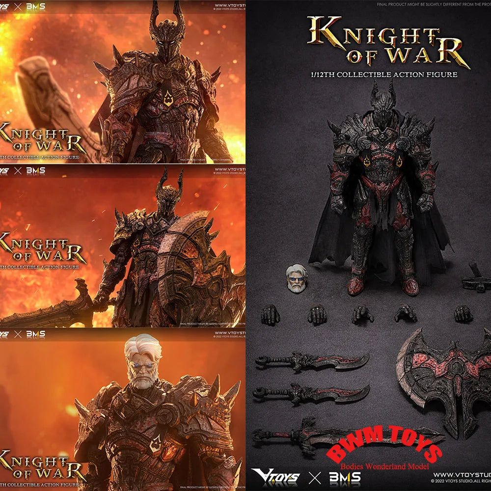 VTOYS X BMS VSD005 1/12 Scale Collectible 18.5cm Knight of War Ruthless Knight Movable Anime Action Figure Model for Fans Gifts