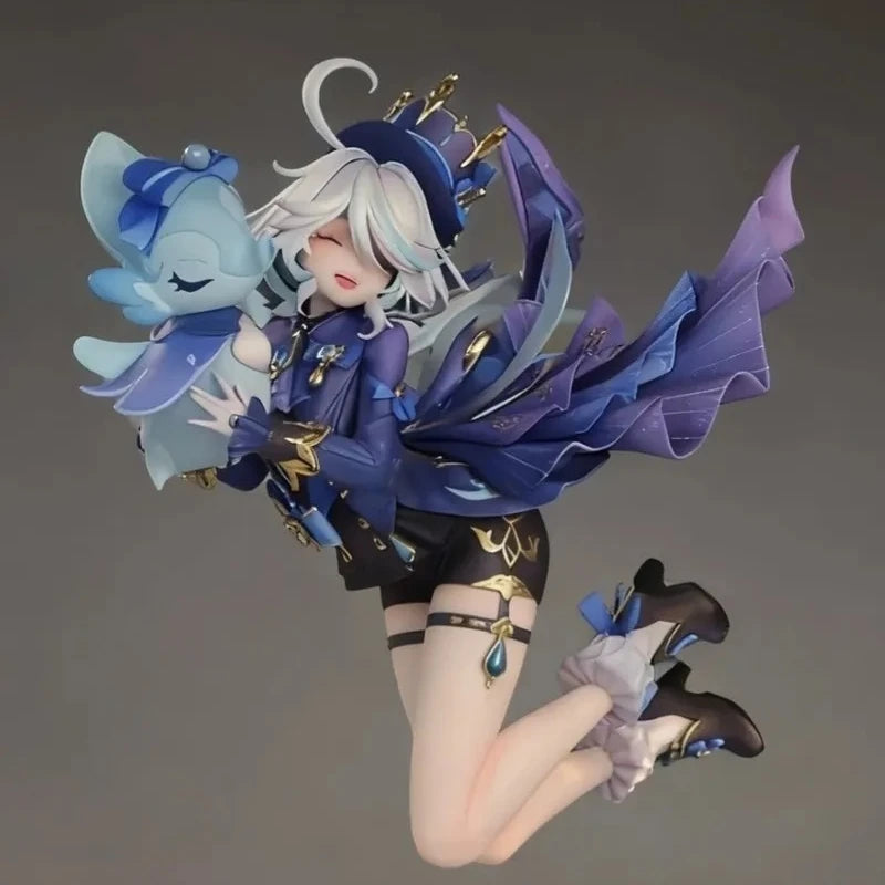 21cm Genshin Impact Furina The Grand Gala Figure, Upgrade Ver. Face Sculpt PVC Statue, Anime Collectible Doll Model for Decorati