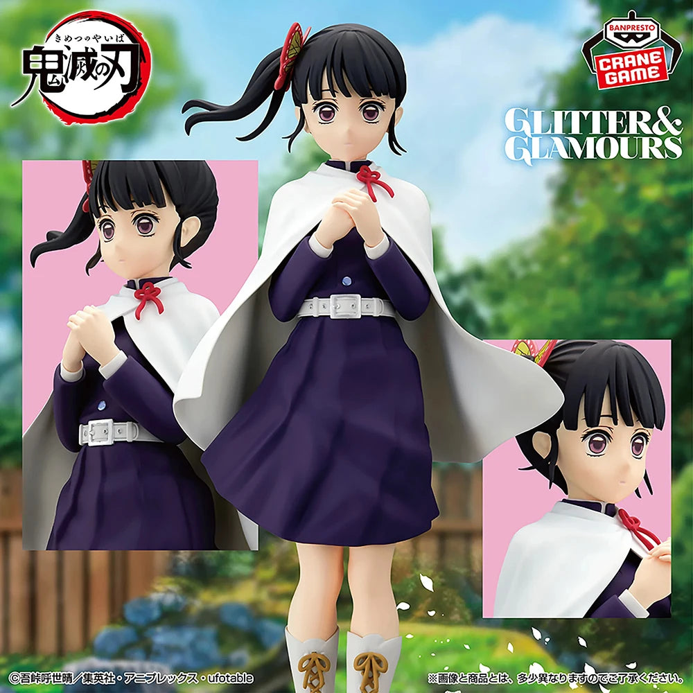 Original Genuine In Stock Boxed Figure BANPRESTO GLITTER & GLAMOURS Demon Slayer 22cm Tsuyuri Kanao Anime Figure Model Boxed Toy
