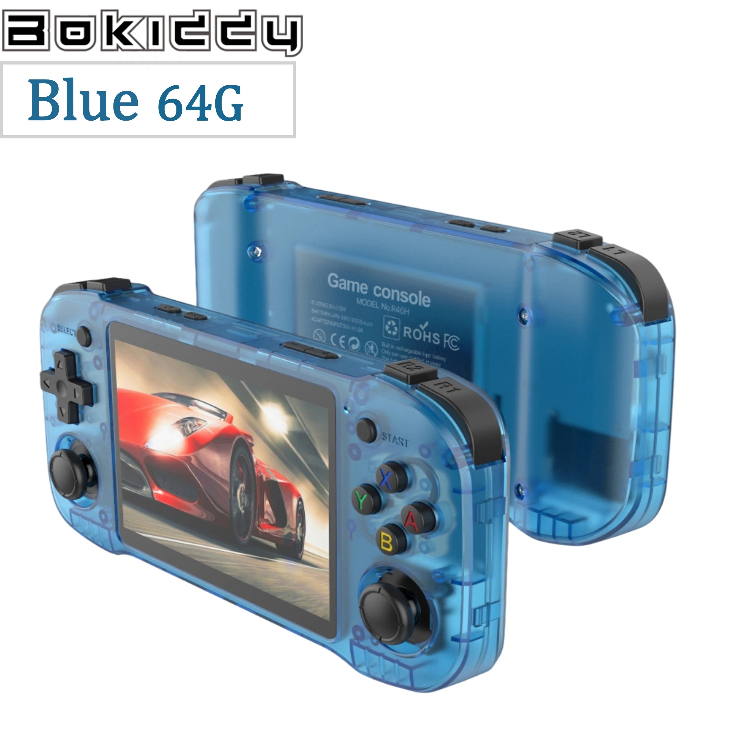 BOKIDDY R46H Retro Handheld Console Classic Game 4.2 inch HD IPS Screen Portable Video Player MAX 128G 29K Game R36H Best Gift