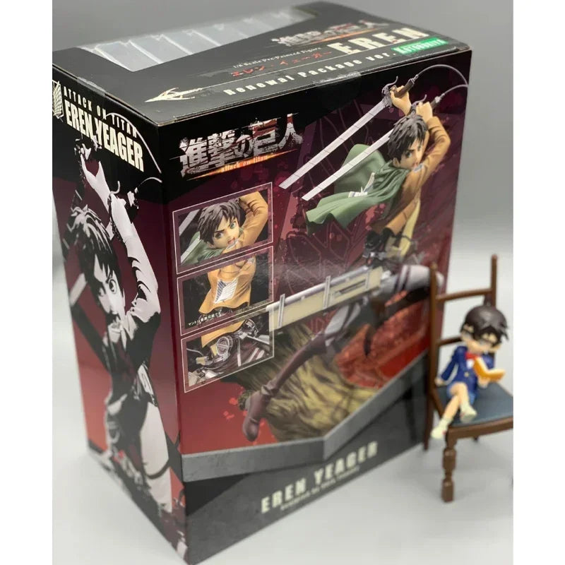Spot Kotobukiya ARTFX J Eren Yeager Original Anime Figure Attack on Titan Figurine Collection Model Toy