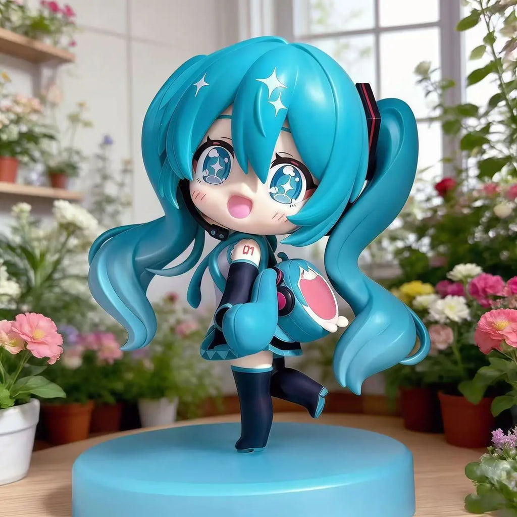  New Q version Hatsune Miku Uwa Series Cute Smile Bag Anime Figure Collectible Model Statuette Ornament Gift