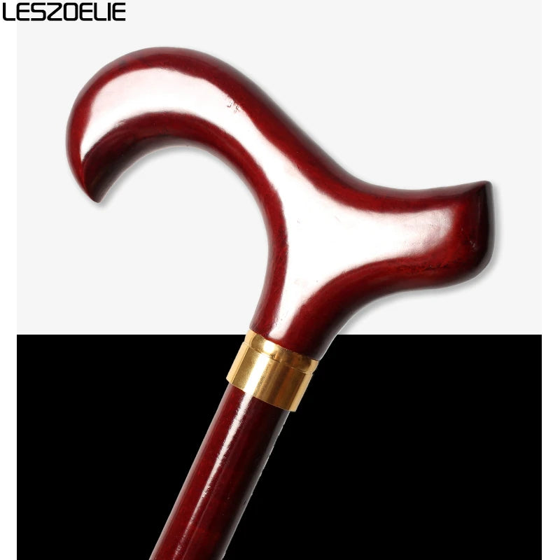 97 cm roter Holzgriff 3-teiliger Gehstock Herren Abnehmbarer Gehstock aus deutschem Buchenholz Damenmode-Gehstöcke