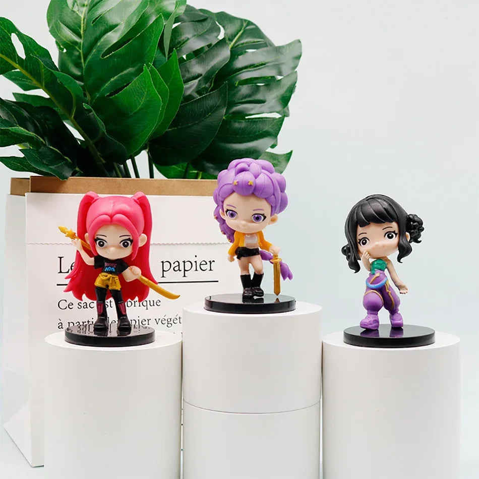 2026 new 10pcs/Set Q Version Demon Hunters Action Figure Derpys Rumi Mira Zoey Sussy Figurine Doll For Fans Gift Childen Gift