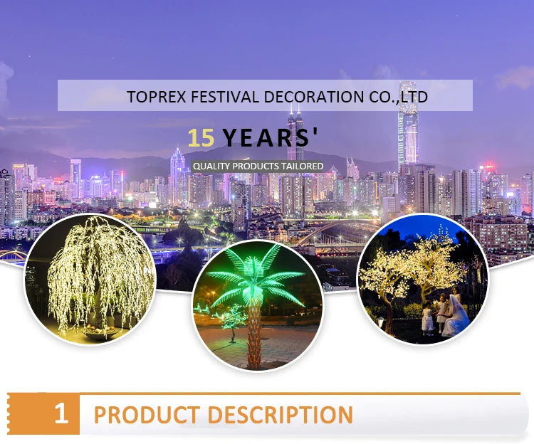 Best-Selling Outdoor Acrylic Palm Tree LED Light Stylish Artificial Metal Mushroom Garden for Street or Yard Decorations