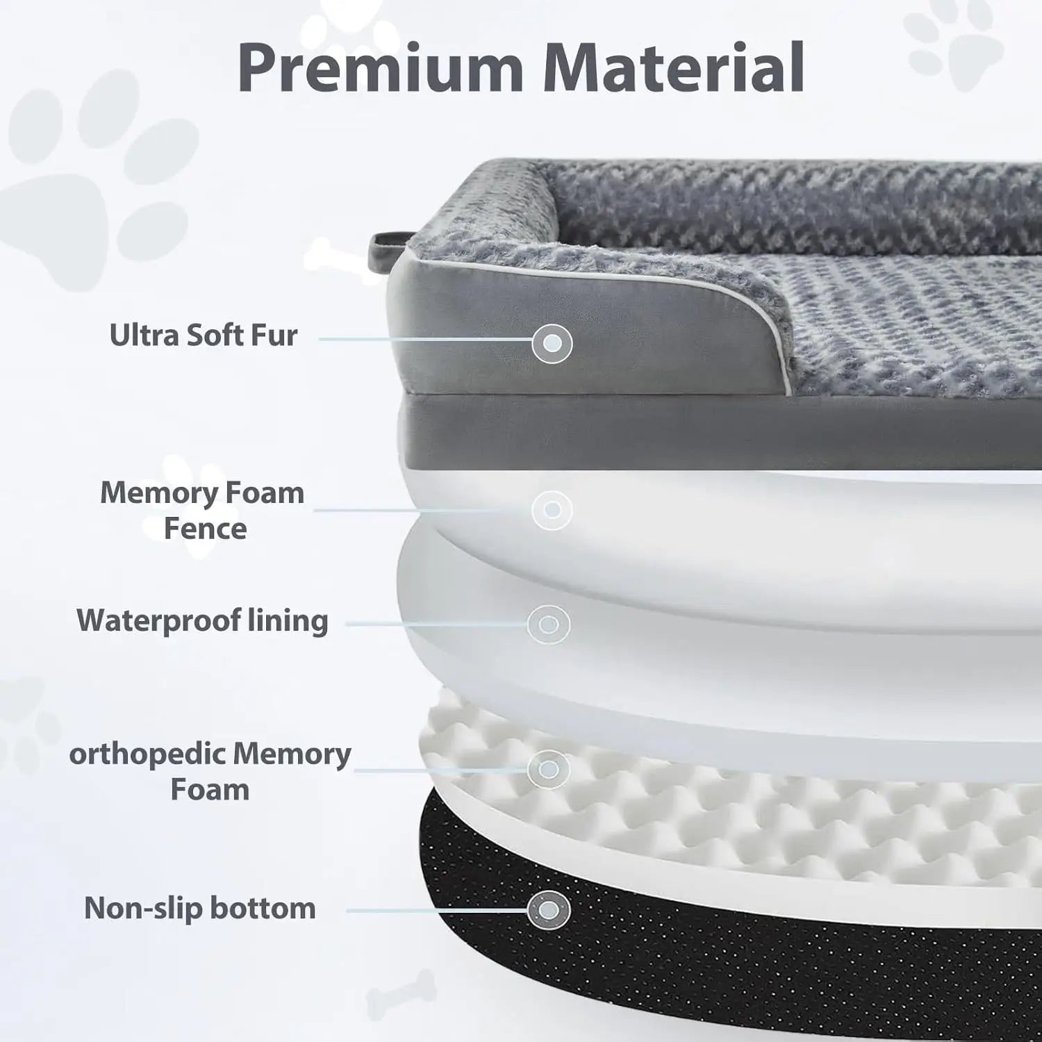Human Dog Bed Luxury Plush Soft Safety Orthopedic Foam XXL Giant Human Size Dog Bed Pet Bed For Human