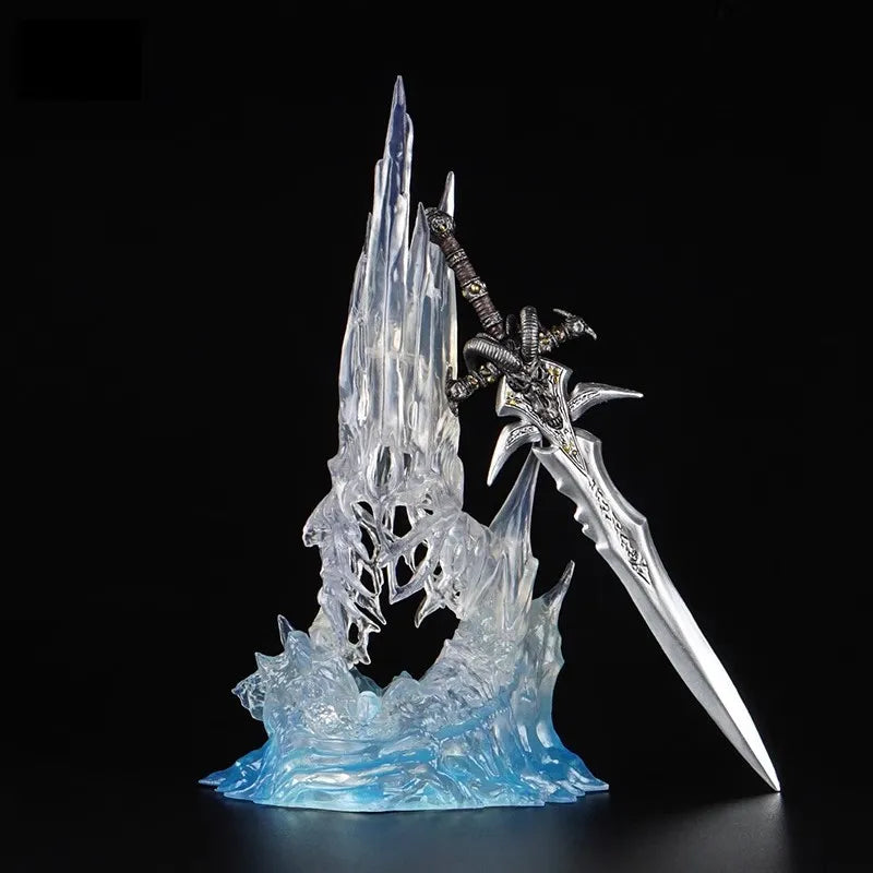 28cm LED Light Frostmourne Sword Action Figure - WoW Lich King Collectible PVC Game Peripherals for Children