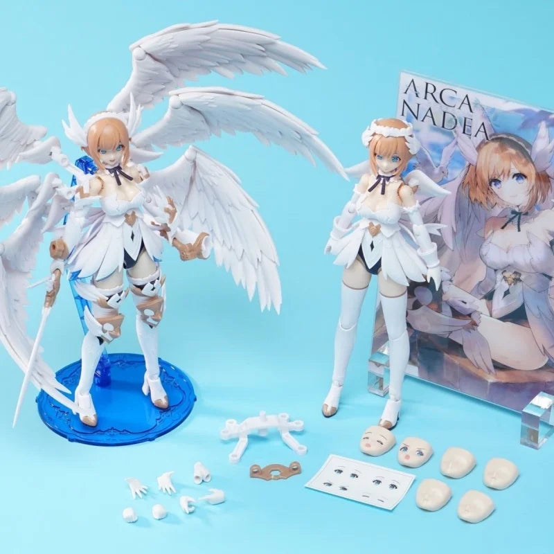 Fengyu Angel Machine Maiden Six-Winged Black And White Action Figure Collectible Movable Toy for Arcanadea Special Models Gift