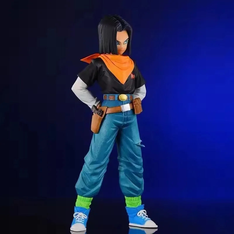 24CM Аниме Dragon Ball Z Android 17 18 Фигура Android 18 PVC екшън фигурки Колекция Модел играчки за деца Коледен подарък