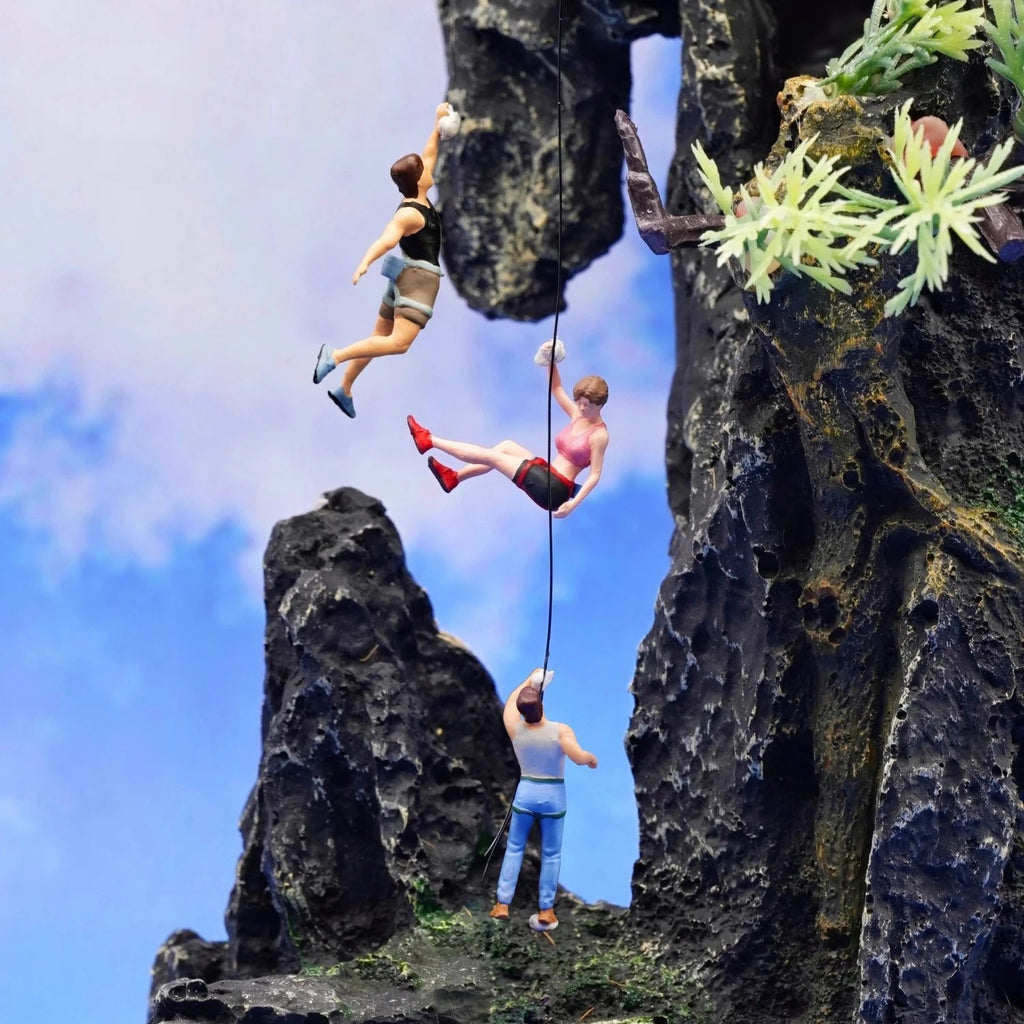 1/64 Miniature Figure Sports Climbing Climber Model Collectible 1/87 Minifigures DIY Garage Scene Decoration Micro-landscape