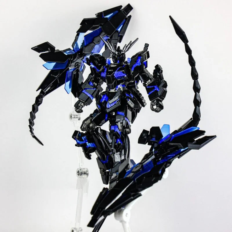 XINGDONG XD Phoenix Unicorn Nr. 3 HG 1/144 Zusammenbaumodellbausätze Galvanisierte Actionfigur aus dunklem Stahlsilber von Phoenix Roboterspielzeug
