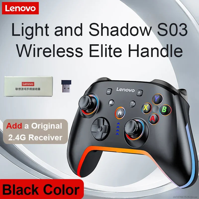 Lenovo S03 Gamepad Wireless Bluetooth Gaming Controller Hall Trigger Joystick Mecha-Tactile Buttons For Switch PC Android IOS